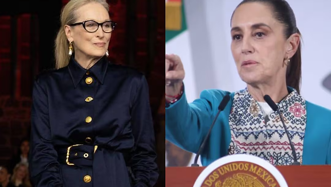 Meryl Streep se pronuncia sobre Claudia Sheinbaum en su visita a México