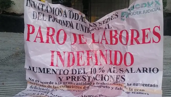 Trabajadores del Poder Judicial de la CDMX inician paro