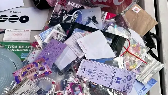 Fans de BTS descubren presunta venta de 'freebies' en un tianguis de México