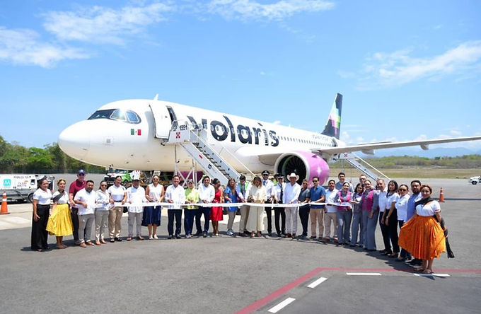 Abre Volaris ruta aérea Puebla-Huatulco
