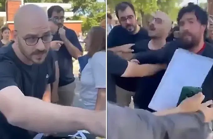 Profesor de universidad se agarra a golpes con estudiantes p