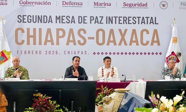 Trabajan gobiernos de Oaxaca y Chiapas por la seguridad y paz en el sur