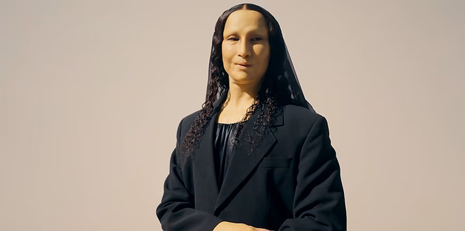 La Mona Lisa cobra vida en la Semana de la Moda de Milán