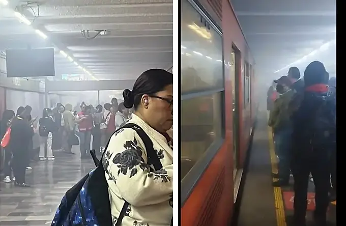 Reportan humo y tren descompuesto en Línea 3 del Metro CDMX