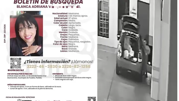 Hallan sin vida a Blanca Adriana N en Tlaxcala; desapareció en Puebla tras ir a clínica de belleza "Detox"