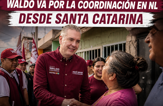 De Santa Catarina al estado: Waldo Fernández inicia ruta por la coordinación territorial