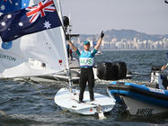 Tom Burton celebrating victory
