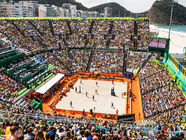 The idyllic location for the beach volleyball event
