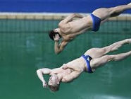 Laugher/Mears synchronising dives on their way to gold