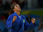 Rafaela Silva celebrating a historic win