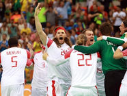 Denmark celebrating the gold medal