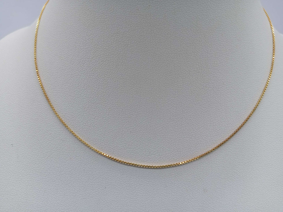 Silver gold plated thin box chain