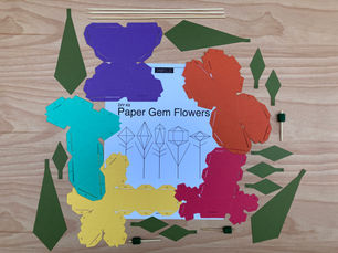 a DIY kit to make geometric paper flowers 