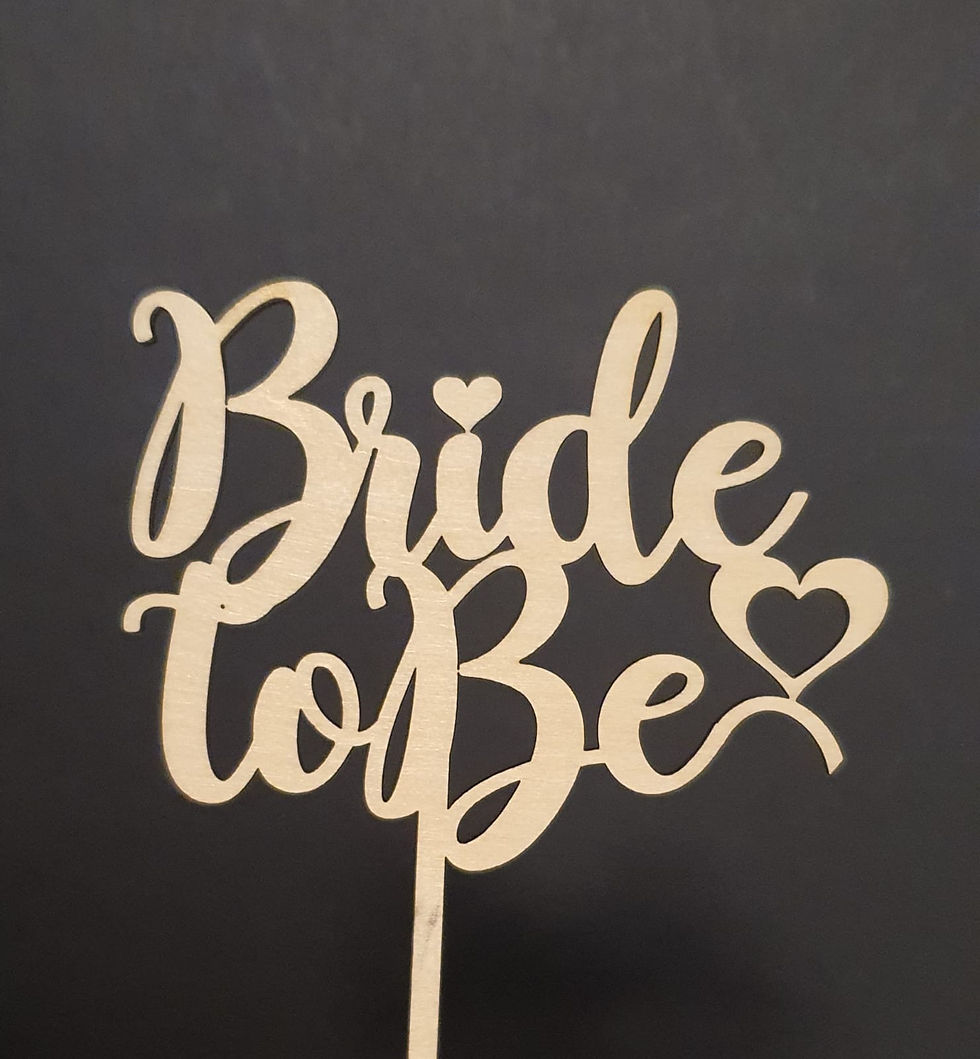 Miniaturbild: Æ Hochzeits Cake Topper "Bride to Be"