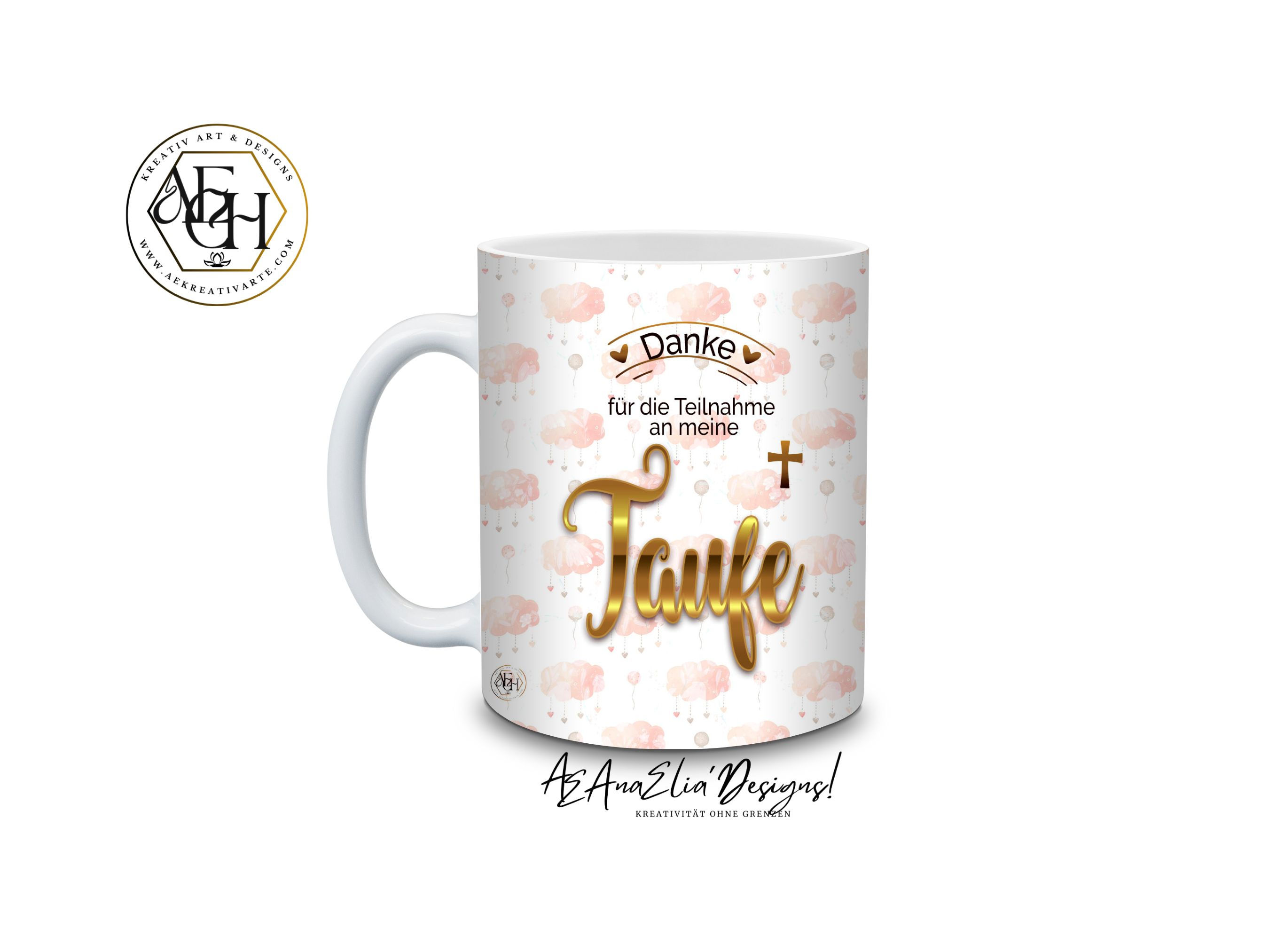Æ Tasse Personalisiert - Baby Taufe Mädchen