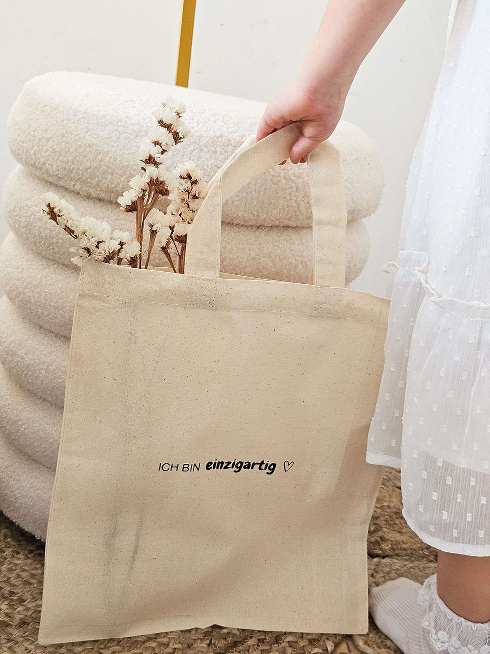 Miniaturbild: BAUMWOLLTASCHE "du bist einzigartig"