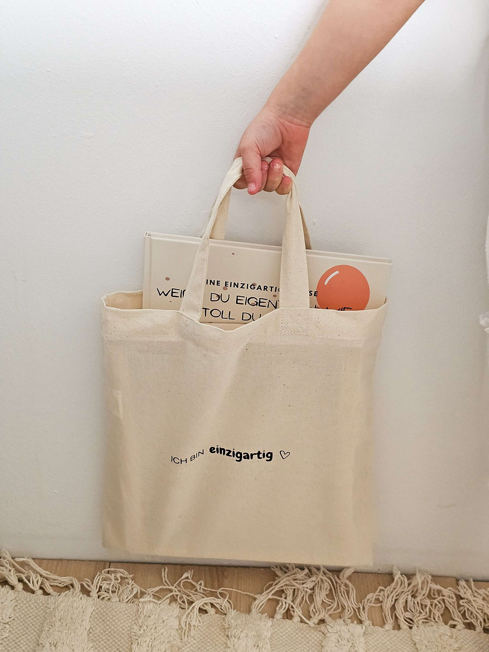 Miniaturbild: BAUMWOLLTASCHE "du bist einzigartig"