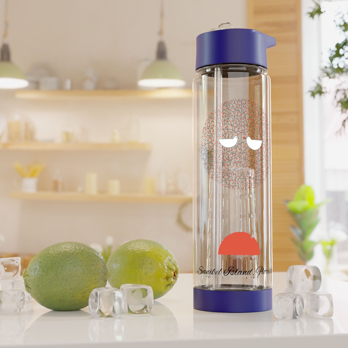 A Piece of Sunset by Ikki Matsumoto Infuser Water Bottle