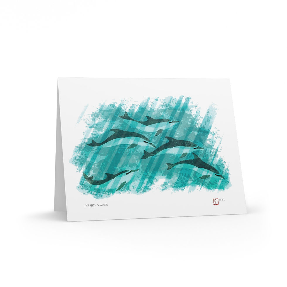 Thumbnail: Dolphin's Dance by Ikki Matsumoto Cards - 8, 16, or 24 Pieces