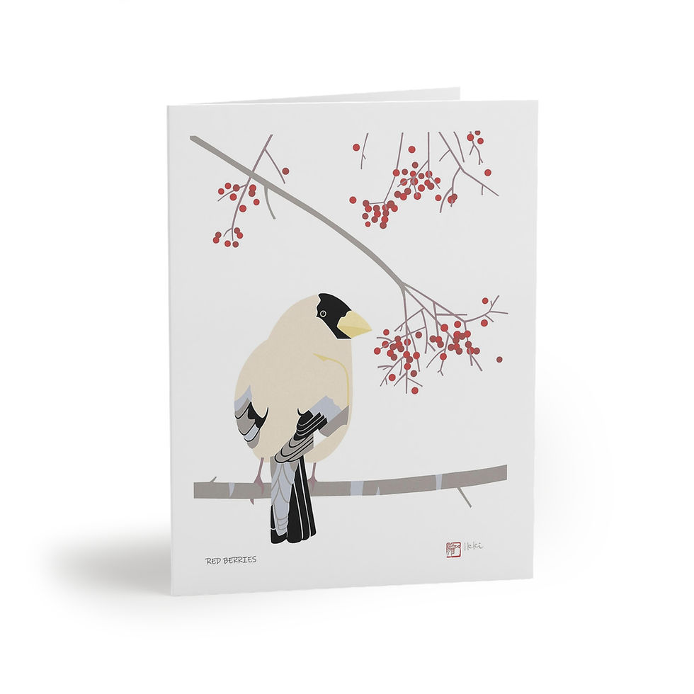 Thumbnail: Red Berries by Ikki Matsumoto Cards - 8, 16, or 24 Pieces