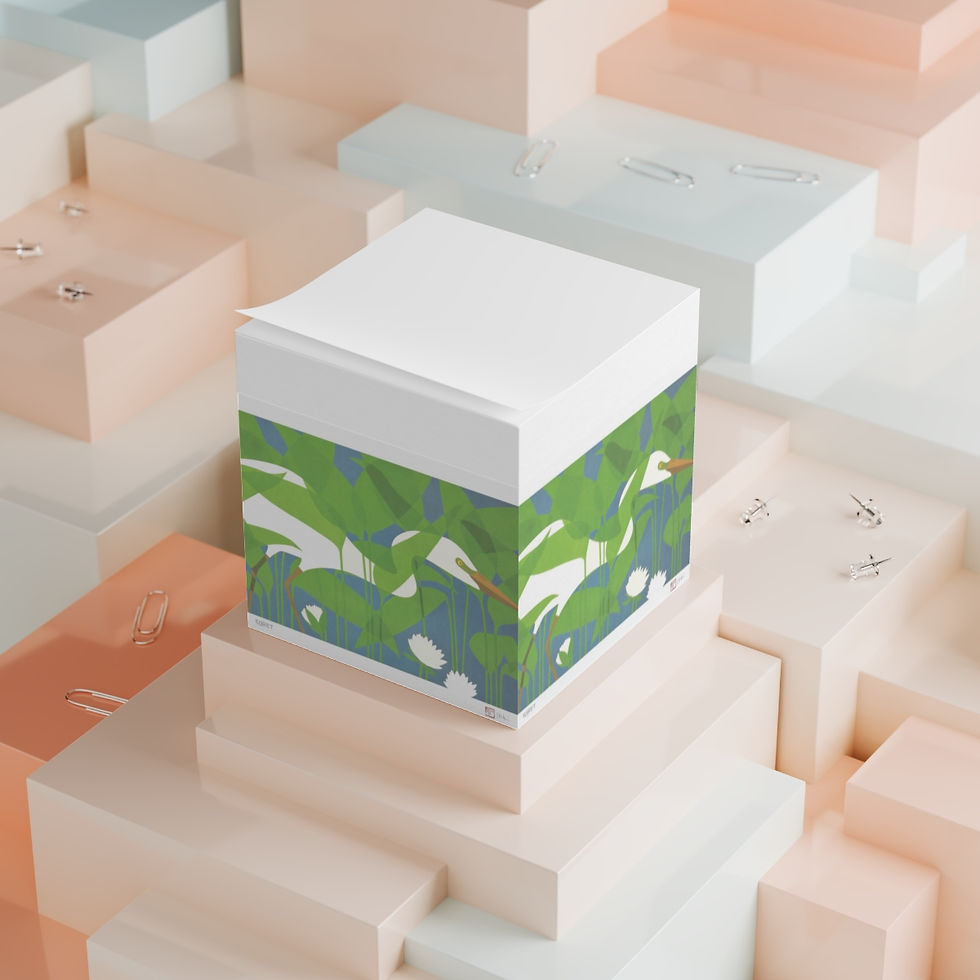 Thumbnail: Egret by Ikki Matsumoto Note Cube