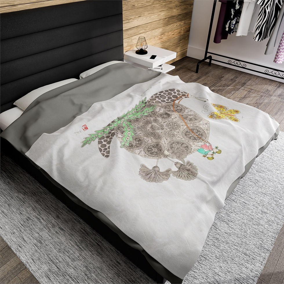 Thumbnail: At a Snail's Pace Velveteen Plush Baby Blanket by Ikki  Matsumoto 
