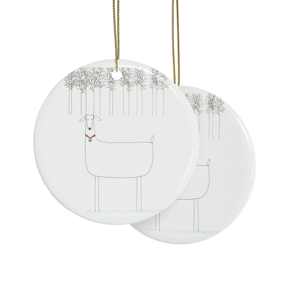 Thumbnail: Christmas Reindeer by Ikki Matsumoto Ceramic Ornaments (1pcs)