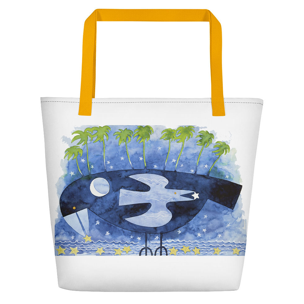 Thumbnail: Night of the Starry Fish Beach Bag