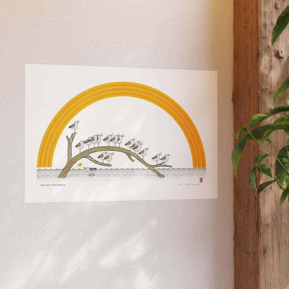 Thumbnail: Yellow Rainbow Satin and Archival Matte Posters by Ikki Matsumoto