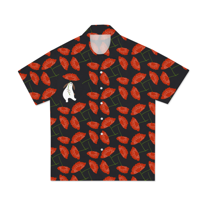 Thumbnail: Poppy Love By Ikki Matsumoto Men's Hawaiian Shirt