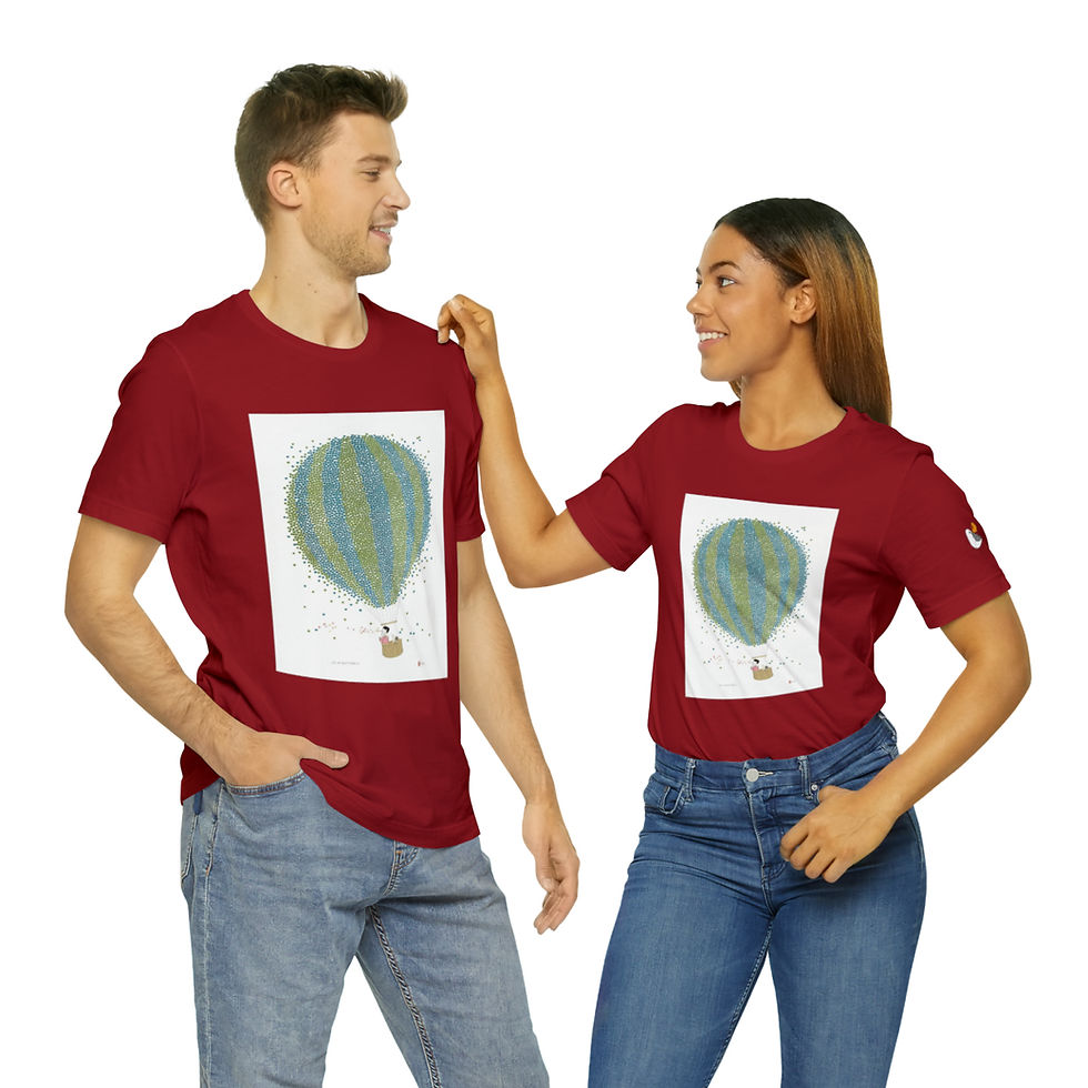 Thumbnail: Up, Up Butterfly Unisex Style Jersey Short Sleeve Tee by Ikki Matsumoto