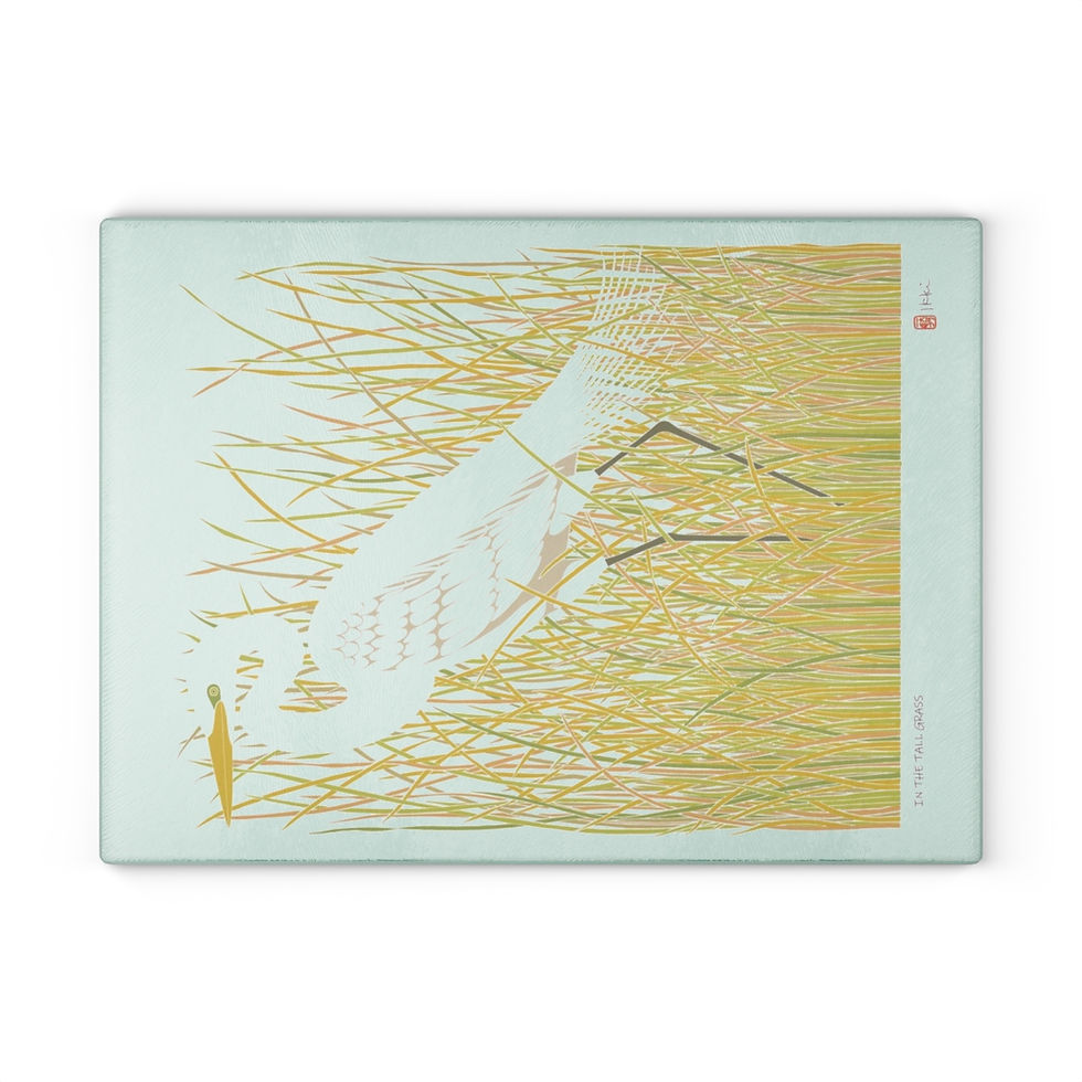 Thumbnail: In The Tall Grass by Ikki Matsumoto Glass Cutting Board