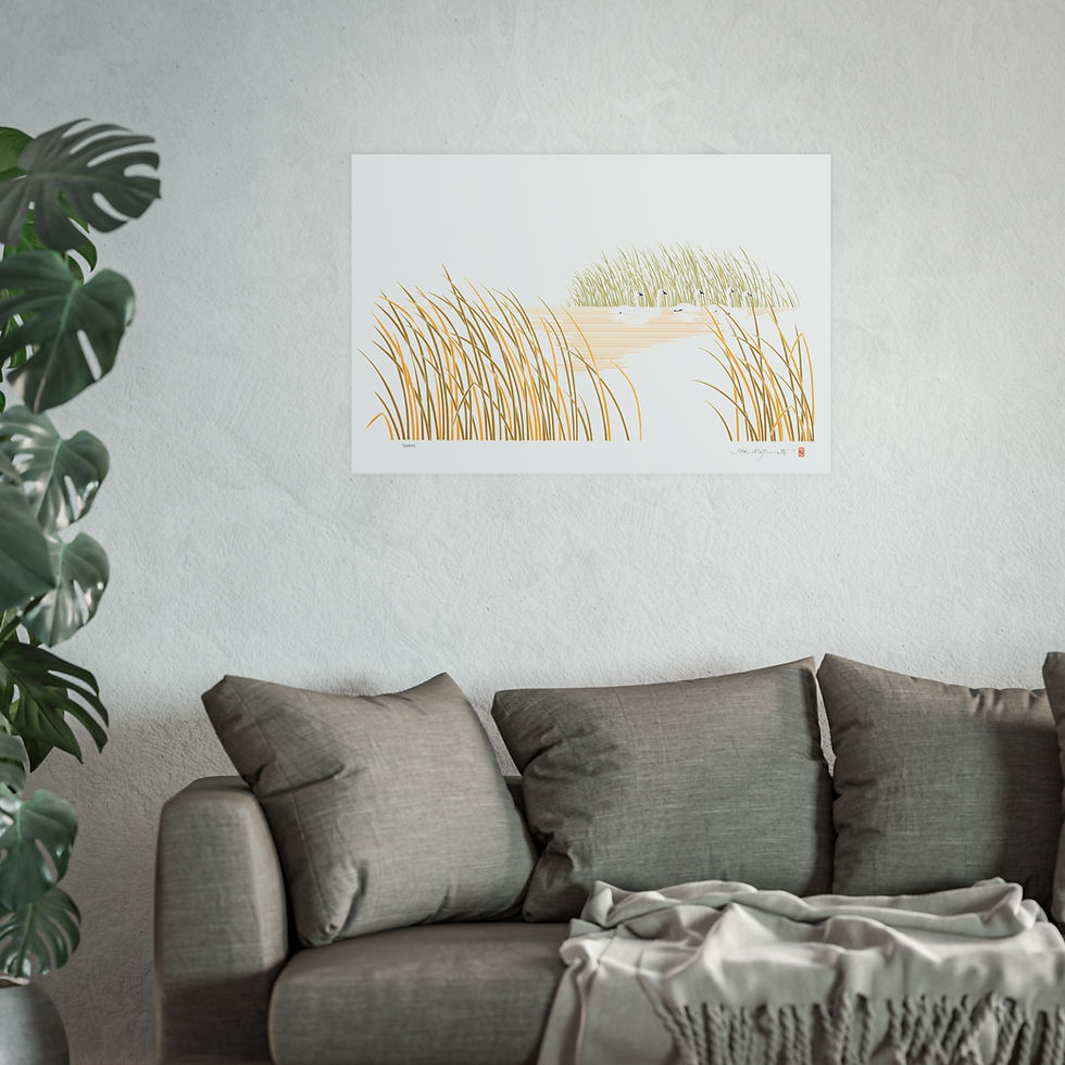 Thumbnail: Swans Satin and Archival Matte Posters by Ikki Matsumoto