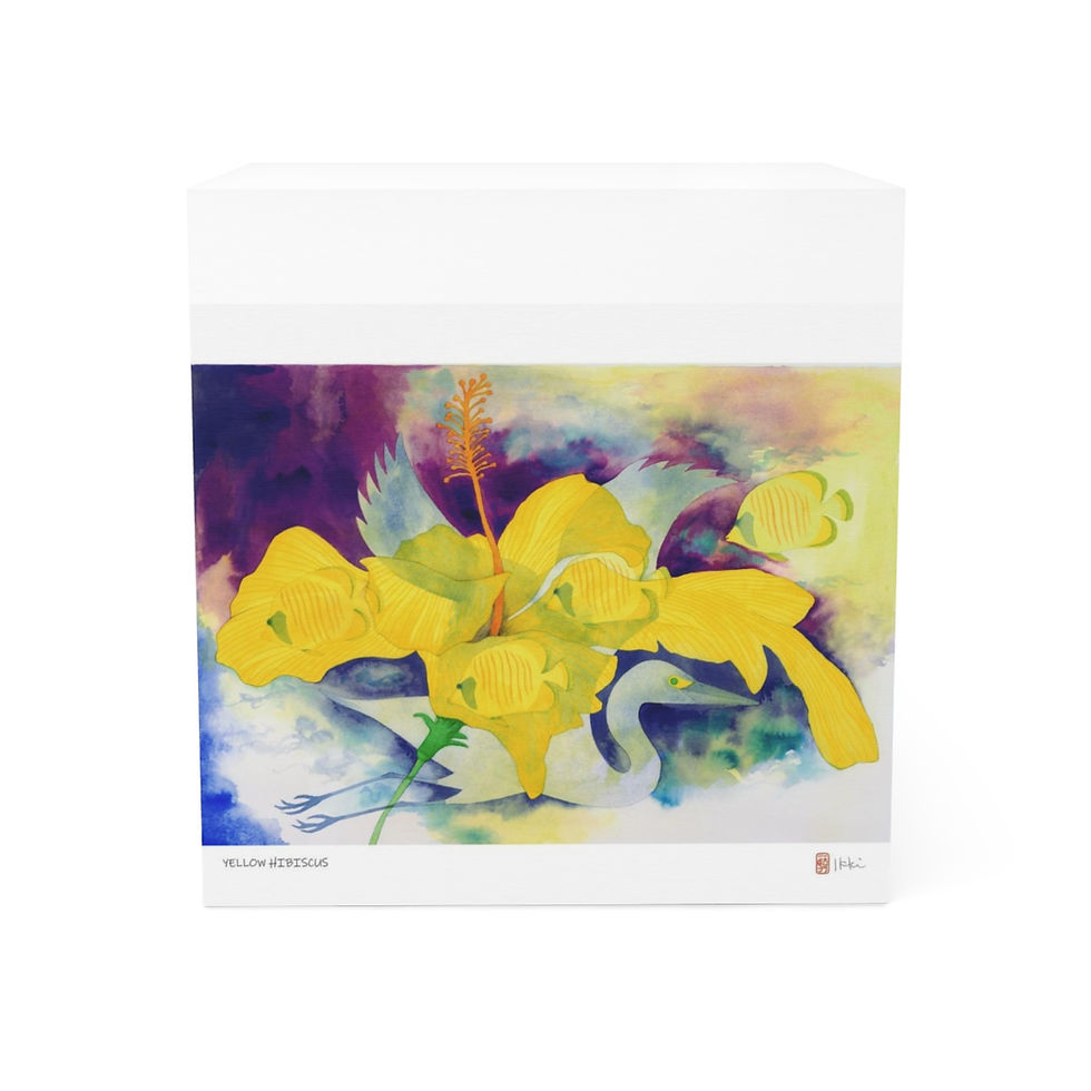 Thumbnail: Yellow Hibiscus by Ikki Matsumoto Note Cube