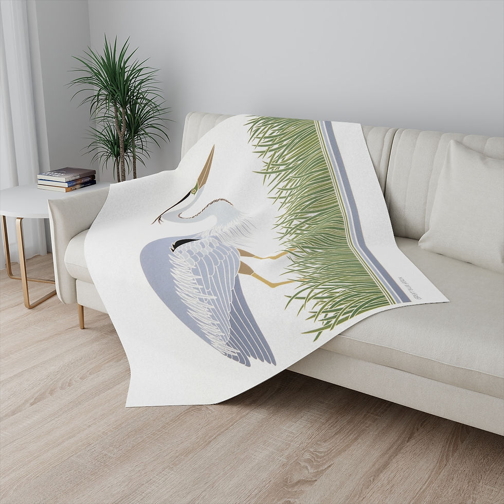 Thumbnail: Great Blue Heron by Ikki Matsumoto Sherpa Blanket