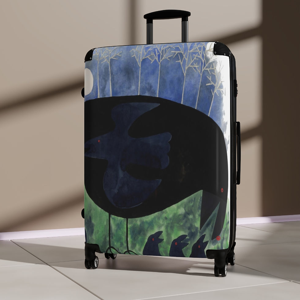 Thumbnail: Crows Lullaby II by Ikki Matsumoto Cabin Suitcase