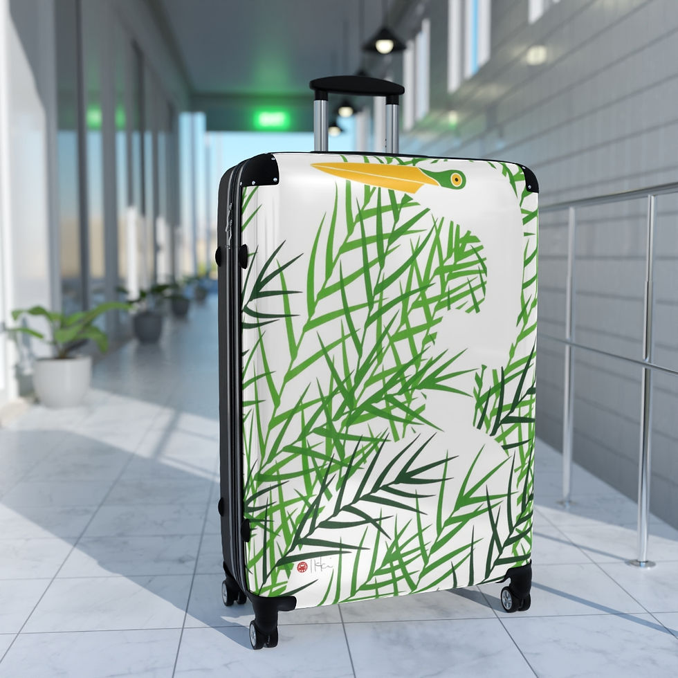 Thumbnail: Egret in the Grass by Ikki Matsumoto Cabin Suitcase