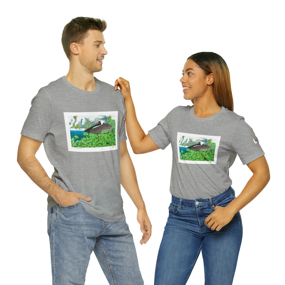 Thumbnail: Pelican Roosting Unisex Style Jersey Short Sleeve Tee by Ikki Matsumoto