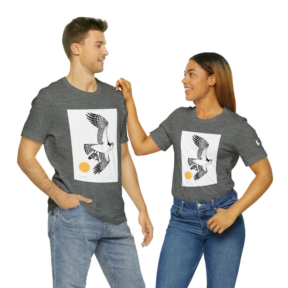 Thumbnail: Golden Sun - Osprey Unisex Jersey Short Sleeve Tee by Ikki Matsumoto