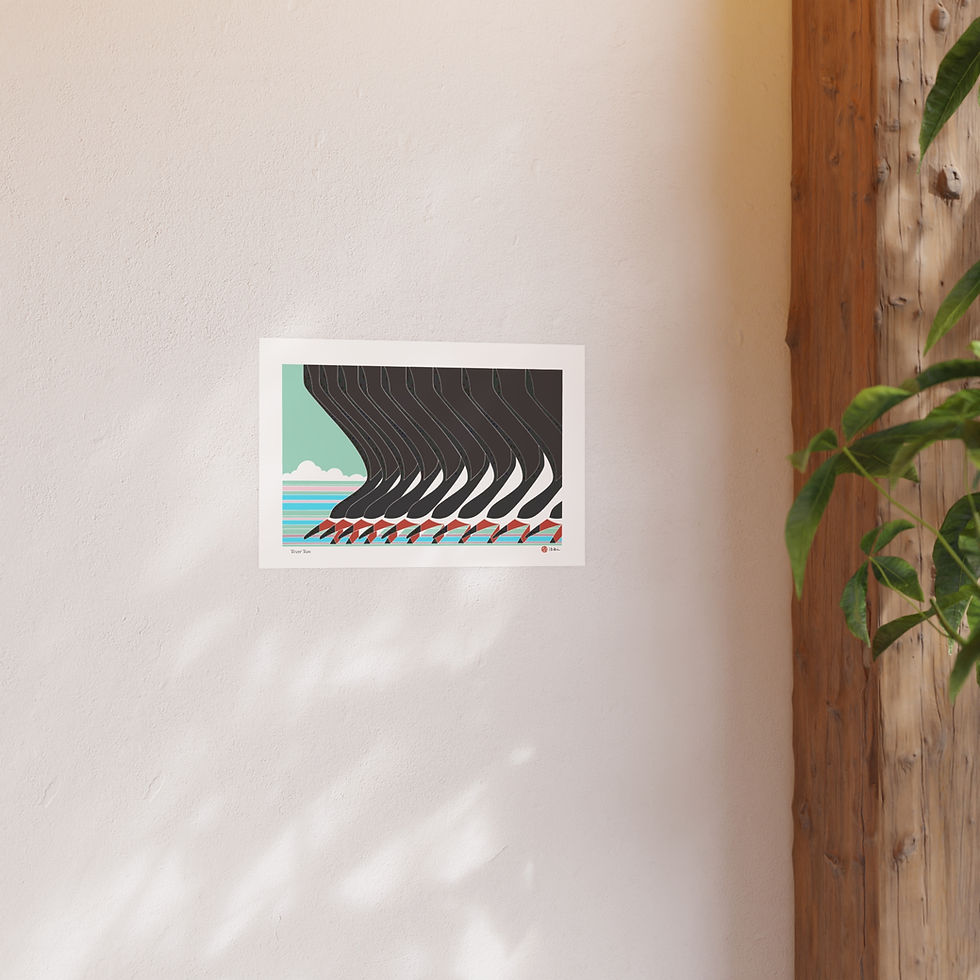 Thumbnail: River Run Satin and Archival Matte Posters by Ikki Matsumoto
