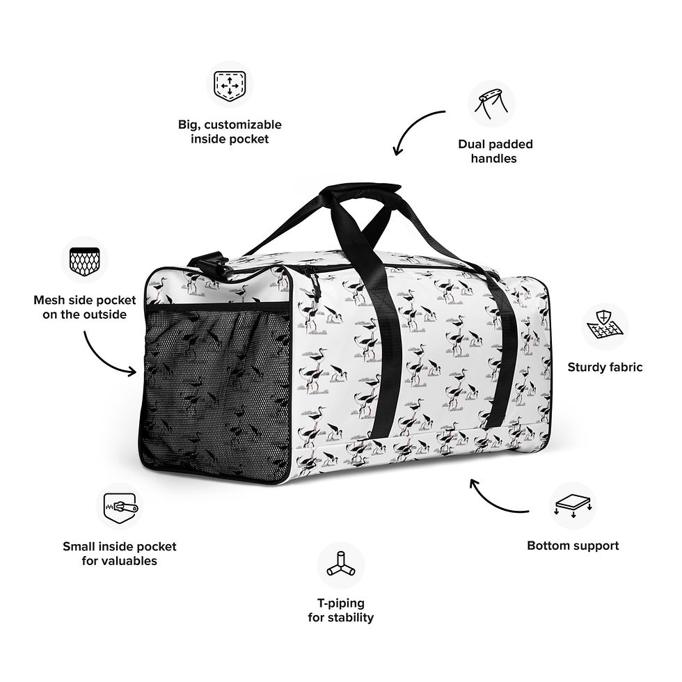 Thumbnail: Black Skimmers by Ikki Matsumoto Duffle bag
