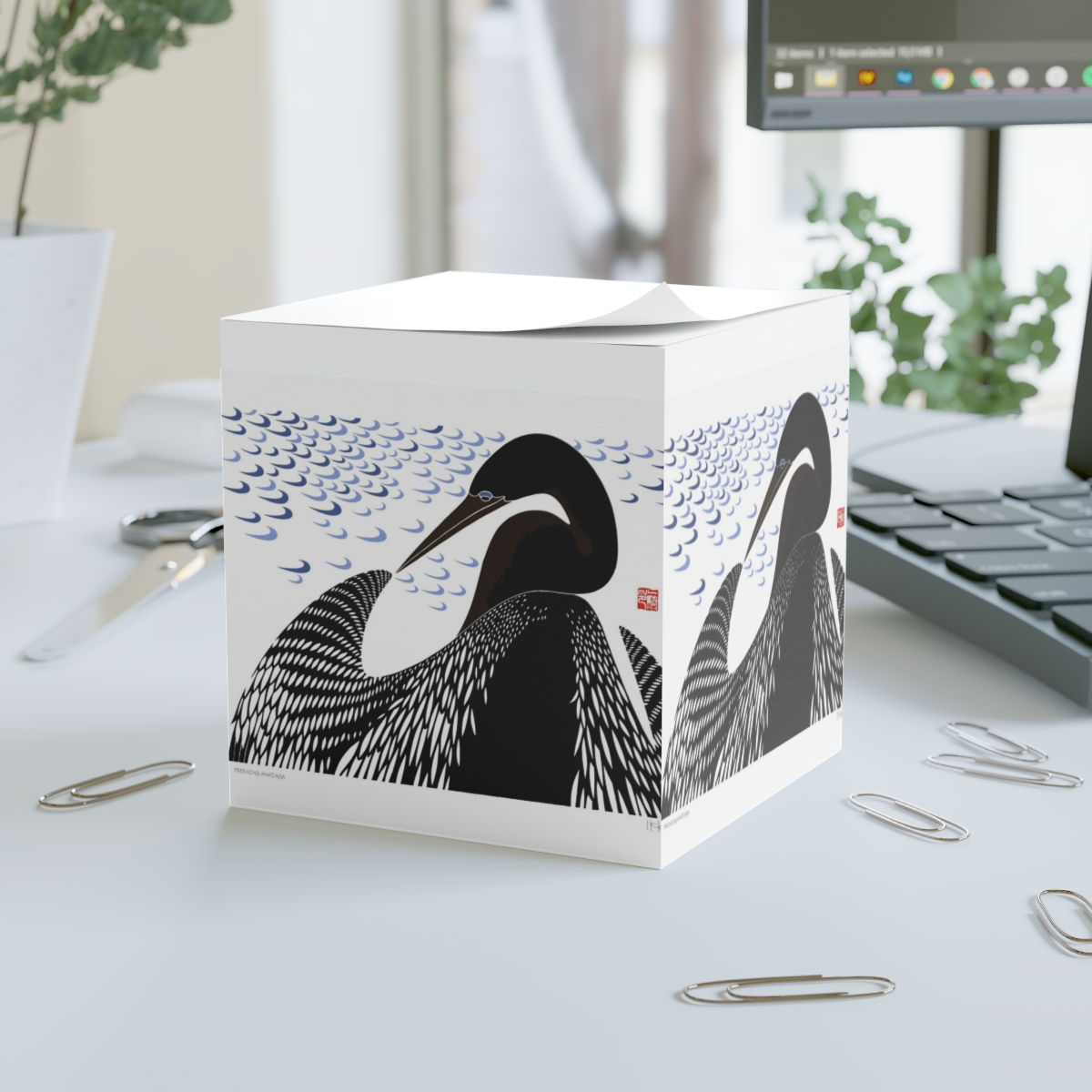 Preening Anhinga by Ikki Matsumoto Note Cube