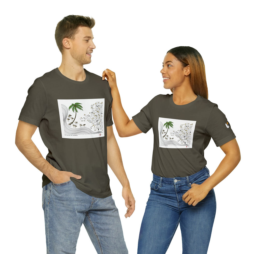 Thumbnail: Return of the Snowbirds Unisex Style Jersey Short Sleeve Tee by Ikki Matsumoto