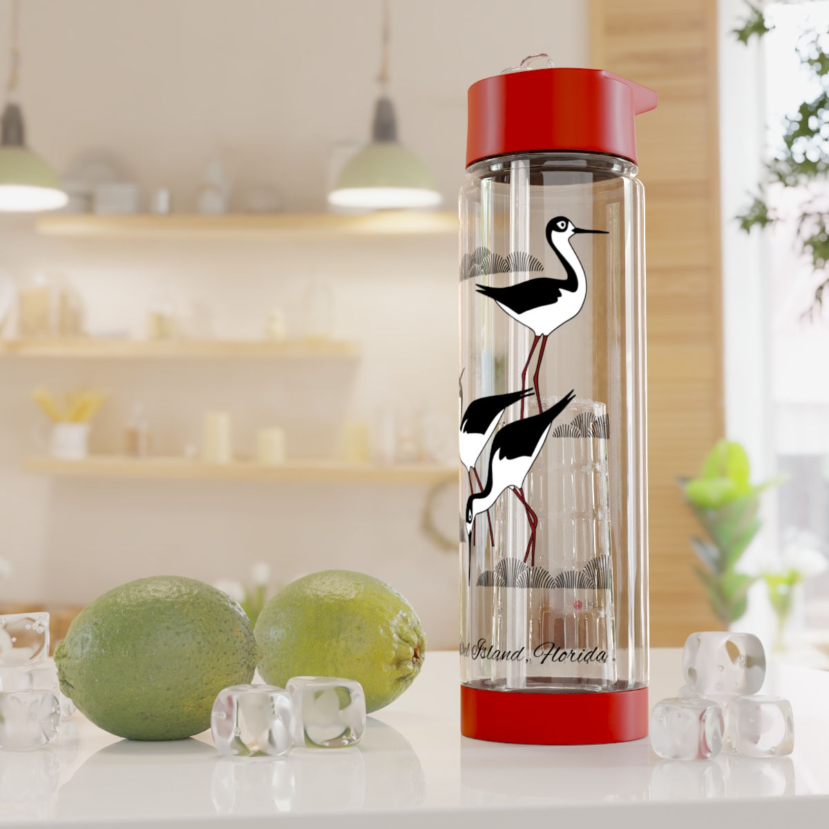 Blackneck Stilts by Ikki Matsumoto Infuser Water Bottle