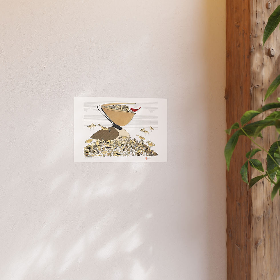 Thumbnail: She Sells Seashells Satin and Archival Matte Posters by Ikki Matsumoto
