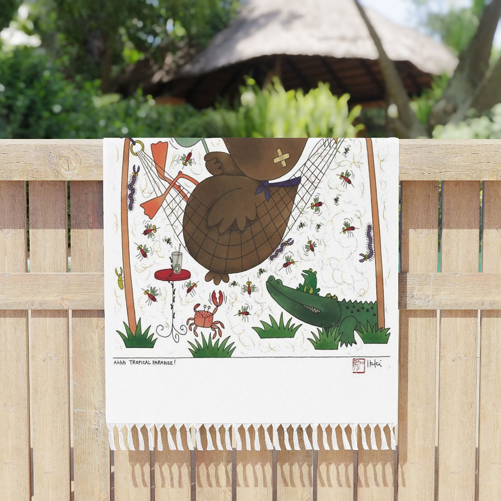 Thumbnail: Ah, Tropical Paradise by Ikki Matsumoto Boho Beach Cloth