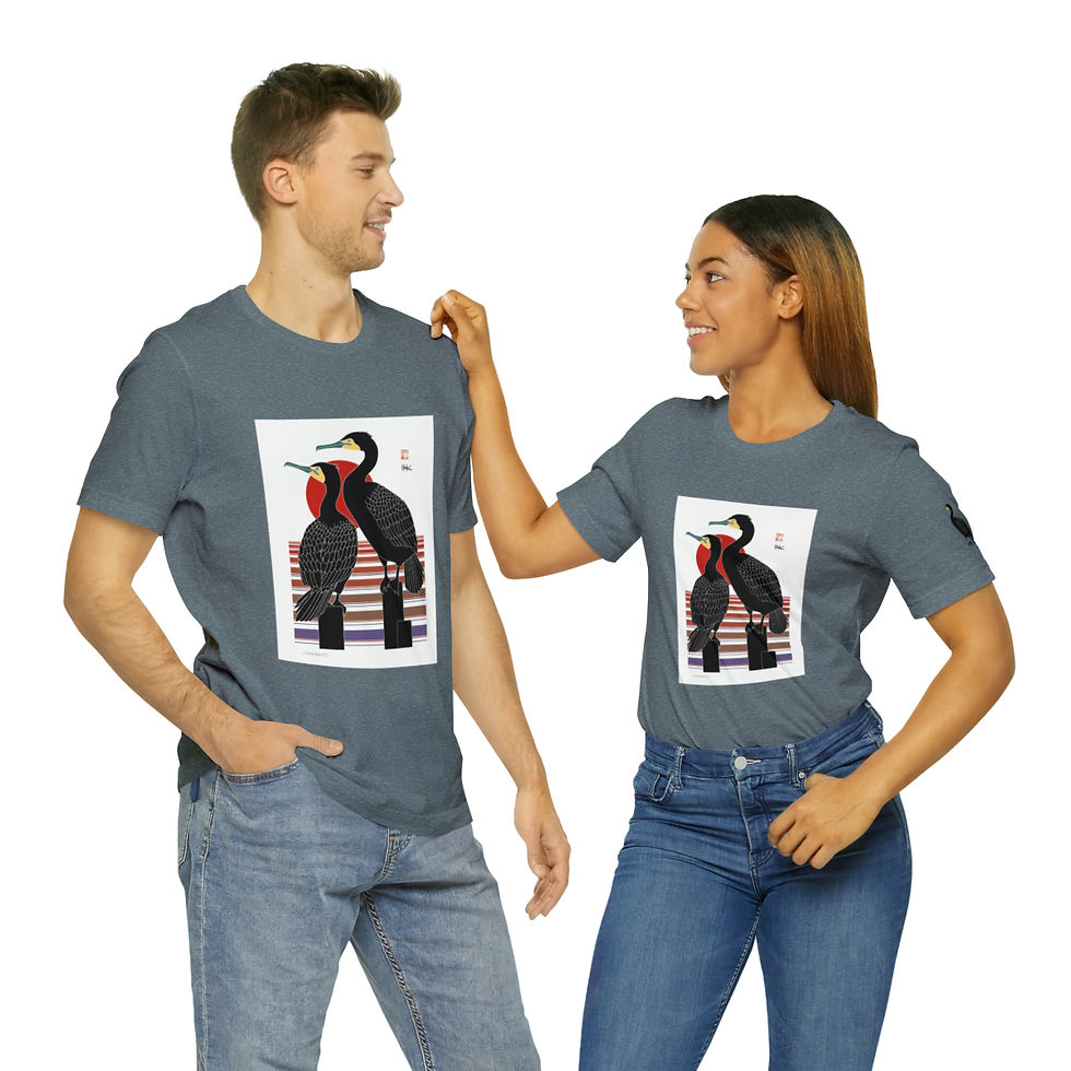 Thumbnail: Cormorants Unisex Jersey Short Sleeve Tee by Ikki Matsumoto