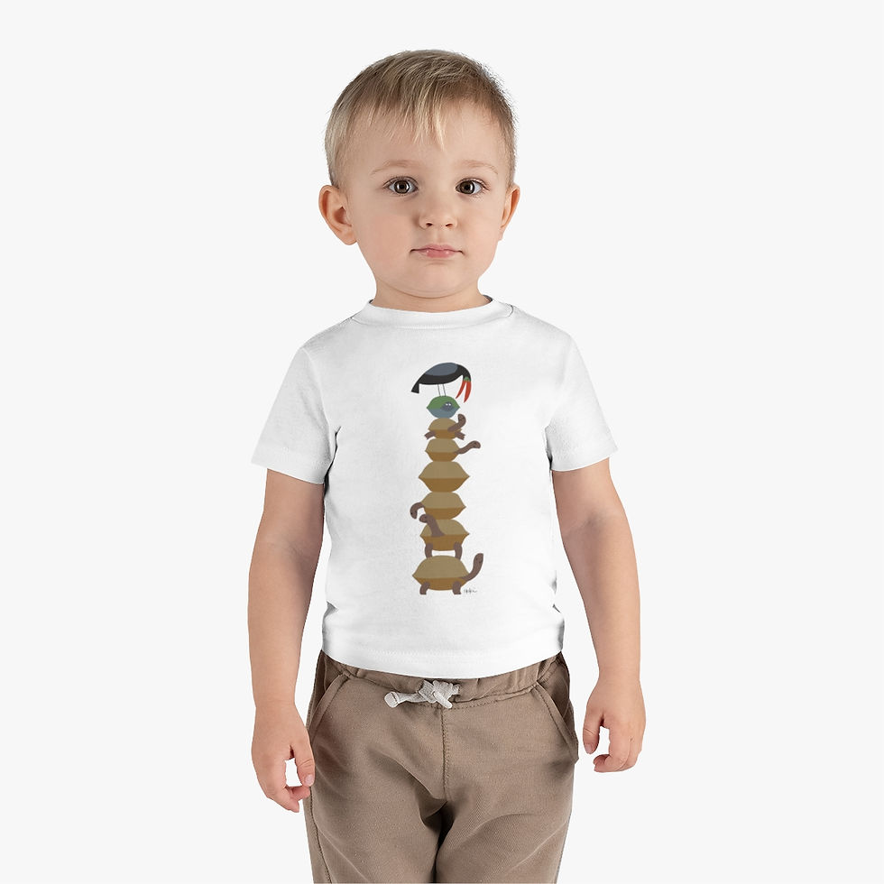 Thumbnail: Turtle Stack by Ikki Matsumoto Infant Cotton Jersey Tee