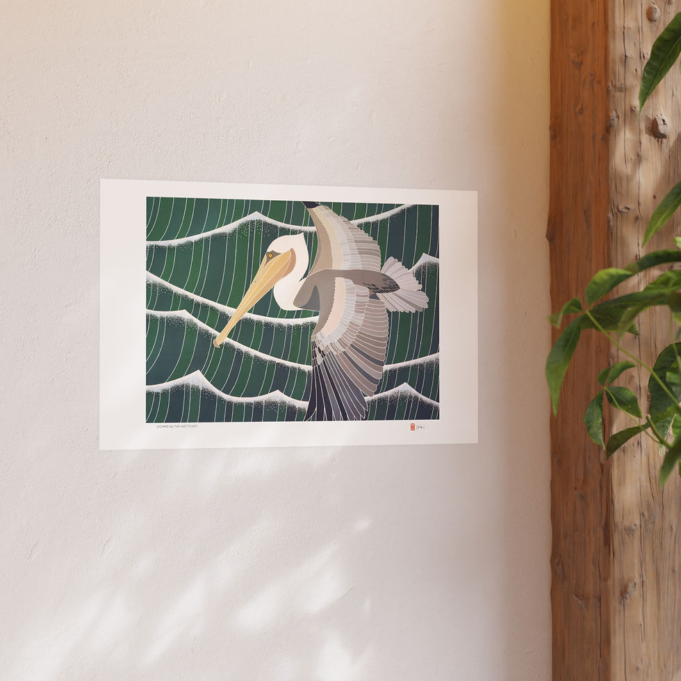 Thumbnail: Skimming the Whitecaps Satin and Archival Matte Posters by Ikki Matsumoto