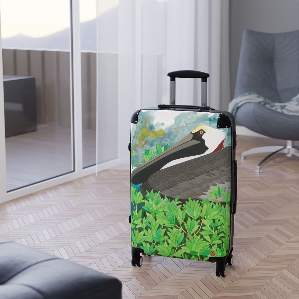 Thumbnail: Pelican Roosting by Ikki Matsumoto Cabin Suitcase